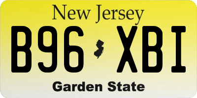 NJ license plate B96XBI