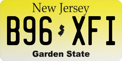 NJ license plate B96XFI