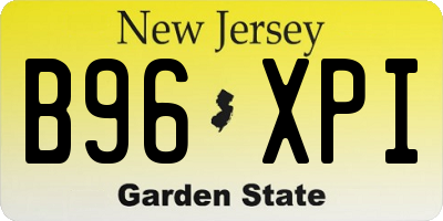 NJ license plate B96XPI