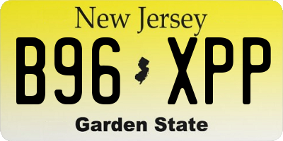 NJ license plate B96XPP