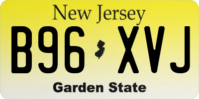 NJ license plate B96XVJ
