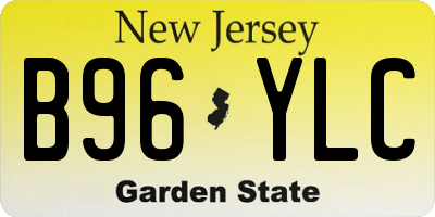 NJ license plate B96YLC