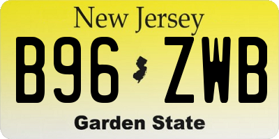 NJ license plate B96ZWB