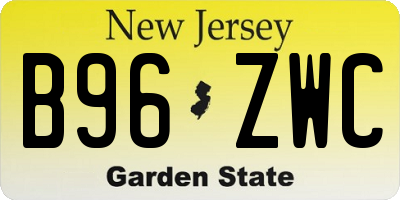 NJ license plate B96ZWC