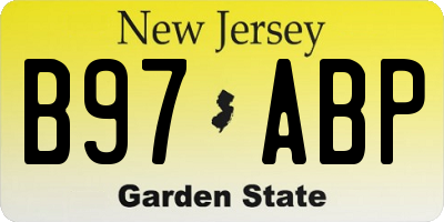 NJ license plate B97ABP
