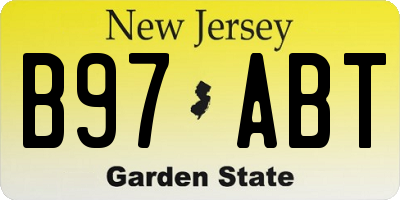NJ license plate B97ABT