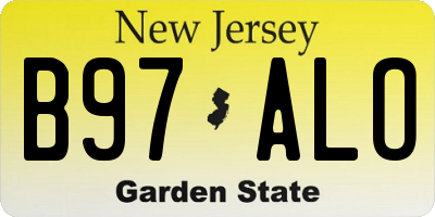 NJ license plate B97ALO