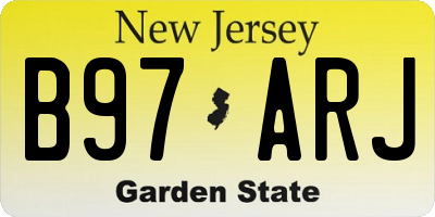 NJ license plate B97ARJ