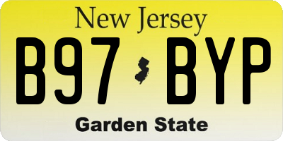 NJ license plate B97BYP