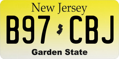 NJ license plate B97CBJ