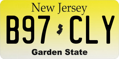 NJ license plate B97CLY