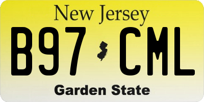 NJ license plate B97CML