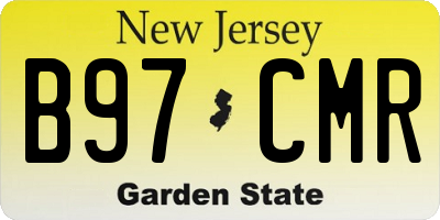 NJ license plate B97CMR