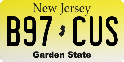 NJ license plate B97CUS