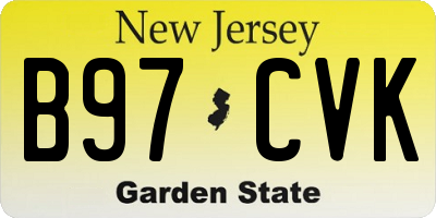 NJ license plate B97CVK