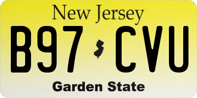 NJ license plate B97CVU
