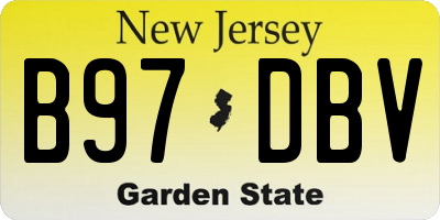 NJ license plate B97DBV