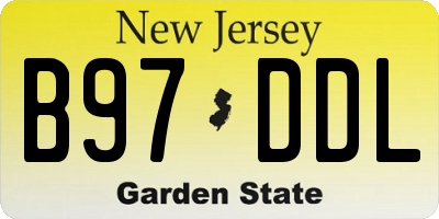 NJ license plate B97DDL