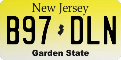 NJ license plate B97DLN