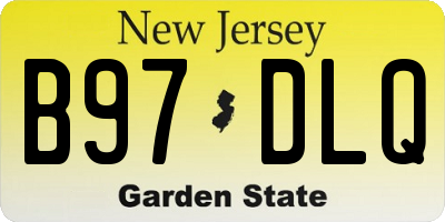 NJ license plate B97DLQ