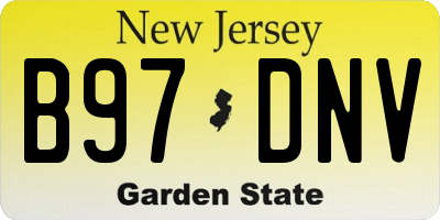 NJ license plate B97DNV