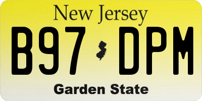NJ license plate B97DPM
