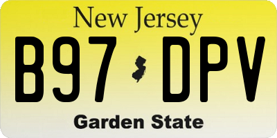 NJ license plate B97DPV
