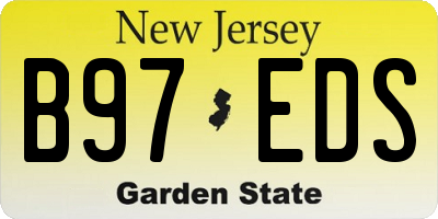 NJ license plate B97EDS
