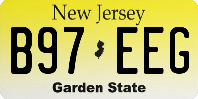 NJ license plate B97EEG