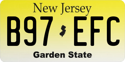 NJ license plate B97EFC