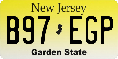 NJ license plate B97EGP