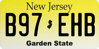 NJ license plate B97EHB
