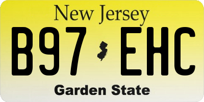 NJ license plate B97EHC