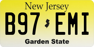 NJ license plate B97EMI