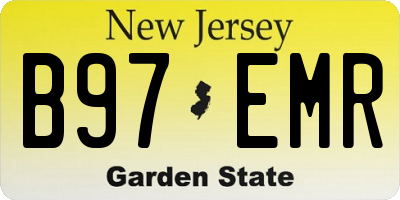 NJ license plate B97EMR