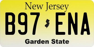 NJ license plate B97ENA