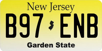 NJ license plate B97ENB