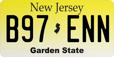 NJ license plate B97ENN