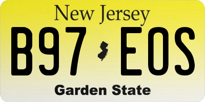 NJ license plate B97EOS