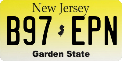 NJ license plate B97EPN