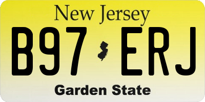 NJ license plate B97ERJ
