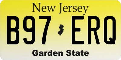 NJ license plate B97ERQ