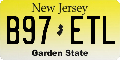 NJ license plate B97ETL