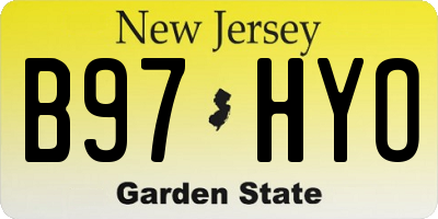 NJ license plate B97HYO