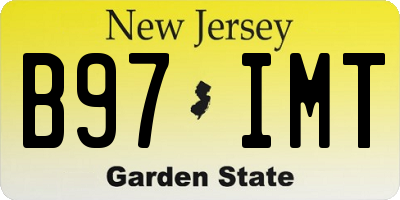 NJ license plate B97IMT