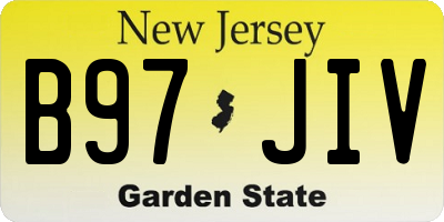 NJ license plate B97JIV