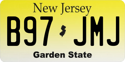 NJ license plate B97JMJ