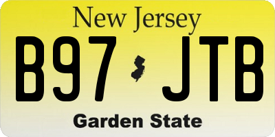 NJ license plate B97JTB