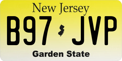 NJ license plate B97JVP