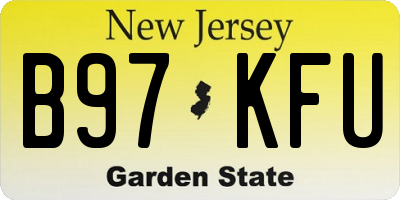 NJ license plate B97KFU